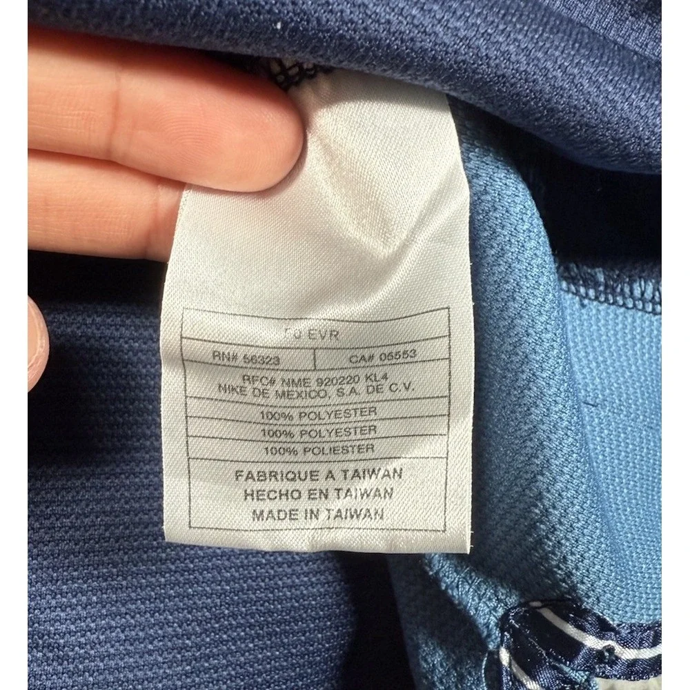 Vintage Y2K Nike Basketball Jersey Mens Large Blue‎ Swoosh Sleeveless Tank Top - Picture 4 of 8